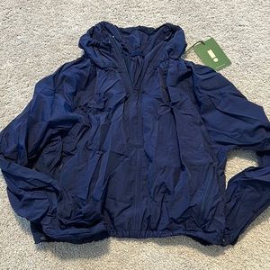 Daily drills nylon zip up navy NWT
